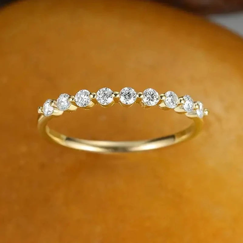 Cubic Zirconia Thin Rings for Women Wedding Engagement Accessories Minimalist Female Rings Statement Jewelry Drop Ship
