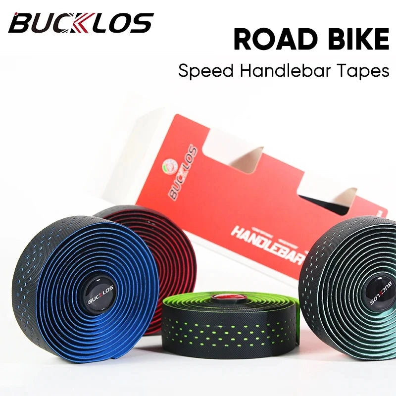 BUCKLOS Road Bike Handlebar Tape Soft PU EVA Gravel Bicycle Bar Tape Anti-Slip Shock Absorption Breath Grip Tape Cycling Parts