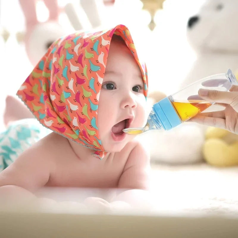 4Pcs Baby Feeding Bottle with Fruit Pacifier Set Baby Spoon Bottle Toddler Fresh Vegetable Fruit Feeder Kids Feeding Supplies