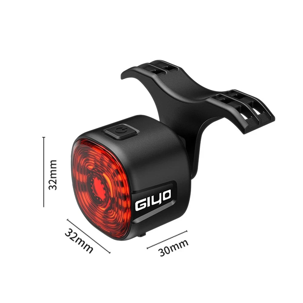 New Bicycle Smart Brake Tail Light MTB Road Bike Auto Brake Sensing Light USB Rechargeable IP66 Waterproof LED Warning Rear Lamp