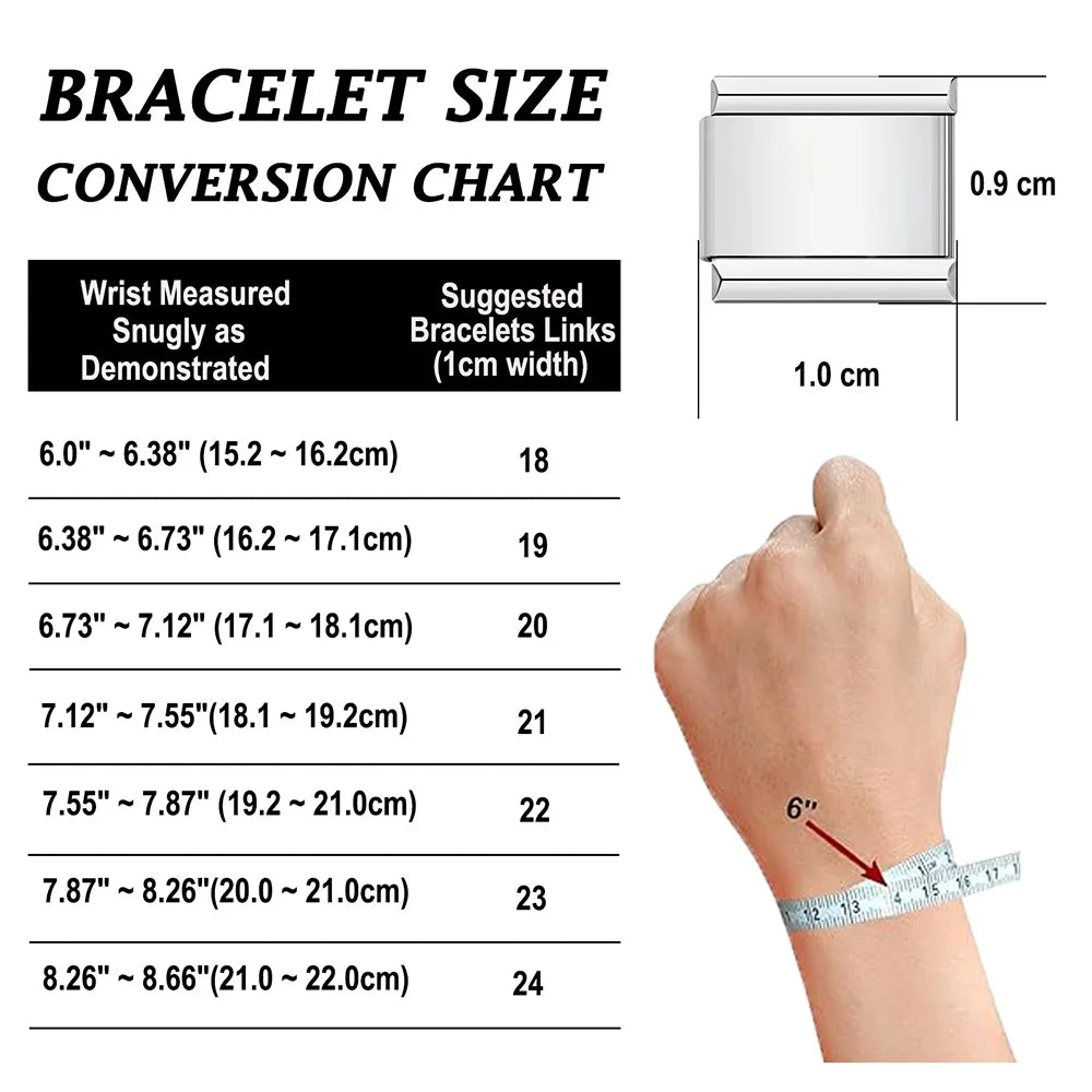 Trendy Italian Charms Bracelet 26 English A-Z Letter Name Custom Gold Color DIY Jewelry Making Gift Hand Bangle Chain Jewellry