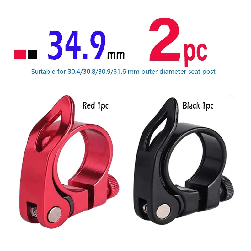 Bike Seat Post Clamp Quick Release Aluminum Alloy Bicycle Seatpost Saddle Lock MTB 31.8mm 34.9mm Cycling Accessories