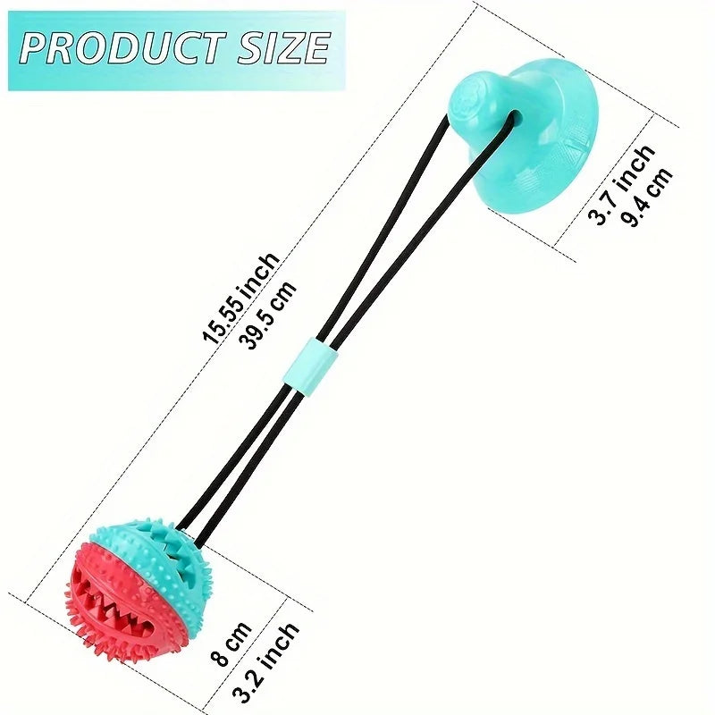 Large Dog Ball Toys Suction Cup Ropes Interactive Leaking Slow Feeder Chew Toy Toothing Clean Big Golden Retriever Pet Supplies
