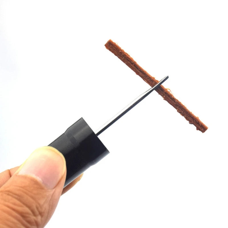 Fork Drill Vacuum Tire Repair Kit, Portable Emergency Mountain Bike Tire Repair Rubber Strip, Bicycle Repair Tool
