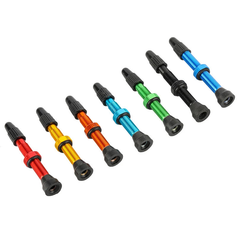 2pcs/bag Bicycle Bike Tubeless Presta Valves Stems Aluminium Alloy 40mm 44mm 48mm 60mm 80mm with Valve Core Removal Tool