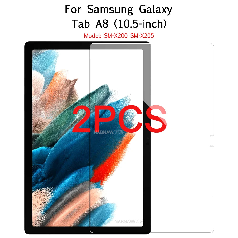 2PCS HD Scratch Proof Tempered Glass Screen Protector For Samsung Galaxy Tab A8 A7 lite A9 Plus S9 FE S8 S7 S5e S6 lite 2024