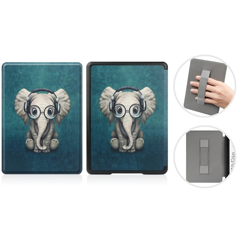For Kindle 11th Generation 2024 Case 6'' with Hand Strap Kindle 6 inch Case Ebook C2V2L3 Auto Wake Sleep Cover PU Leather Funda