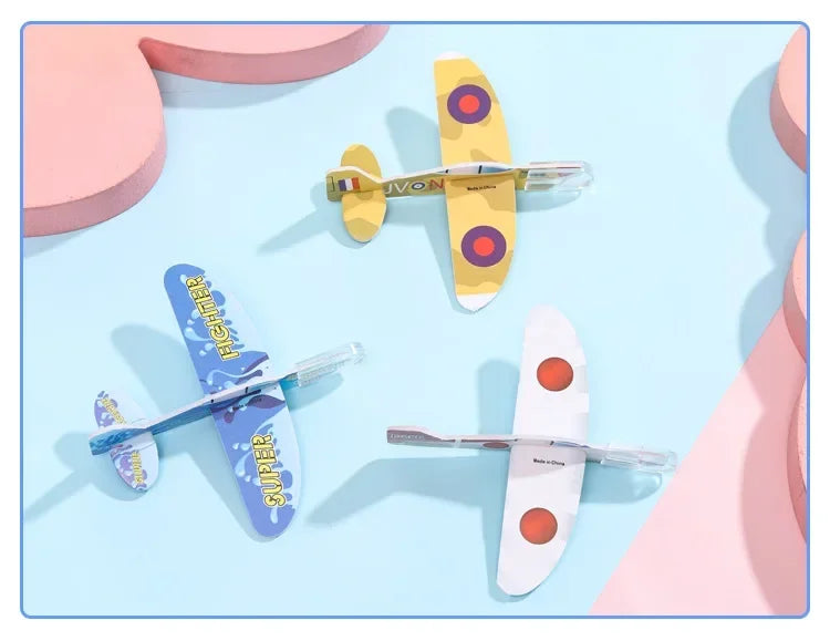 20-100 Pcs/Bag Gliders Planes Foam Assemble Airplane Toys Kids Birthday Gifts Party Favors Children School Prizes Goodie Fillers