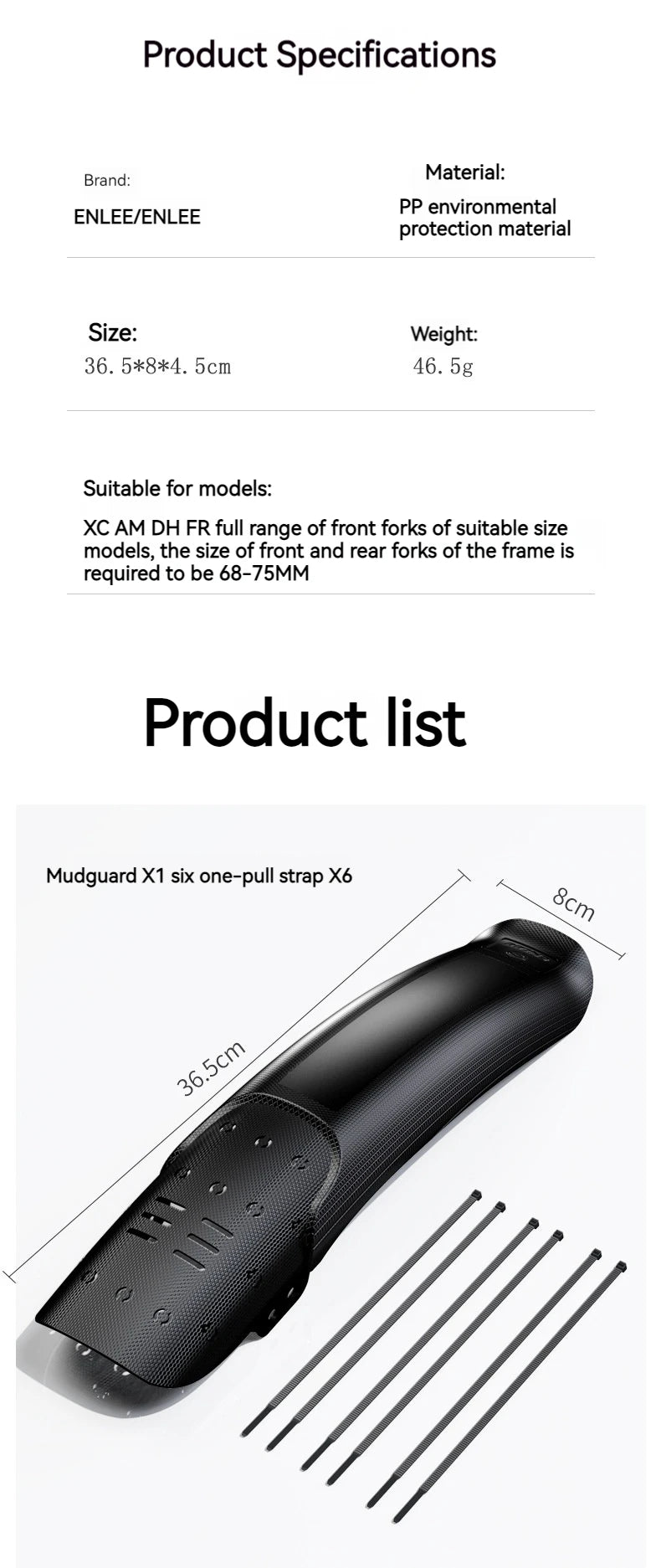 1/2PCS New Bike Hard Shell Fender Bicycle Front Rear Tire Wheel Mudguard MTB Bicycle Mud Guard Fender Cycling Part Accessories