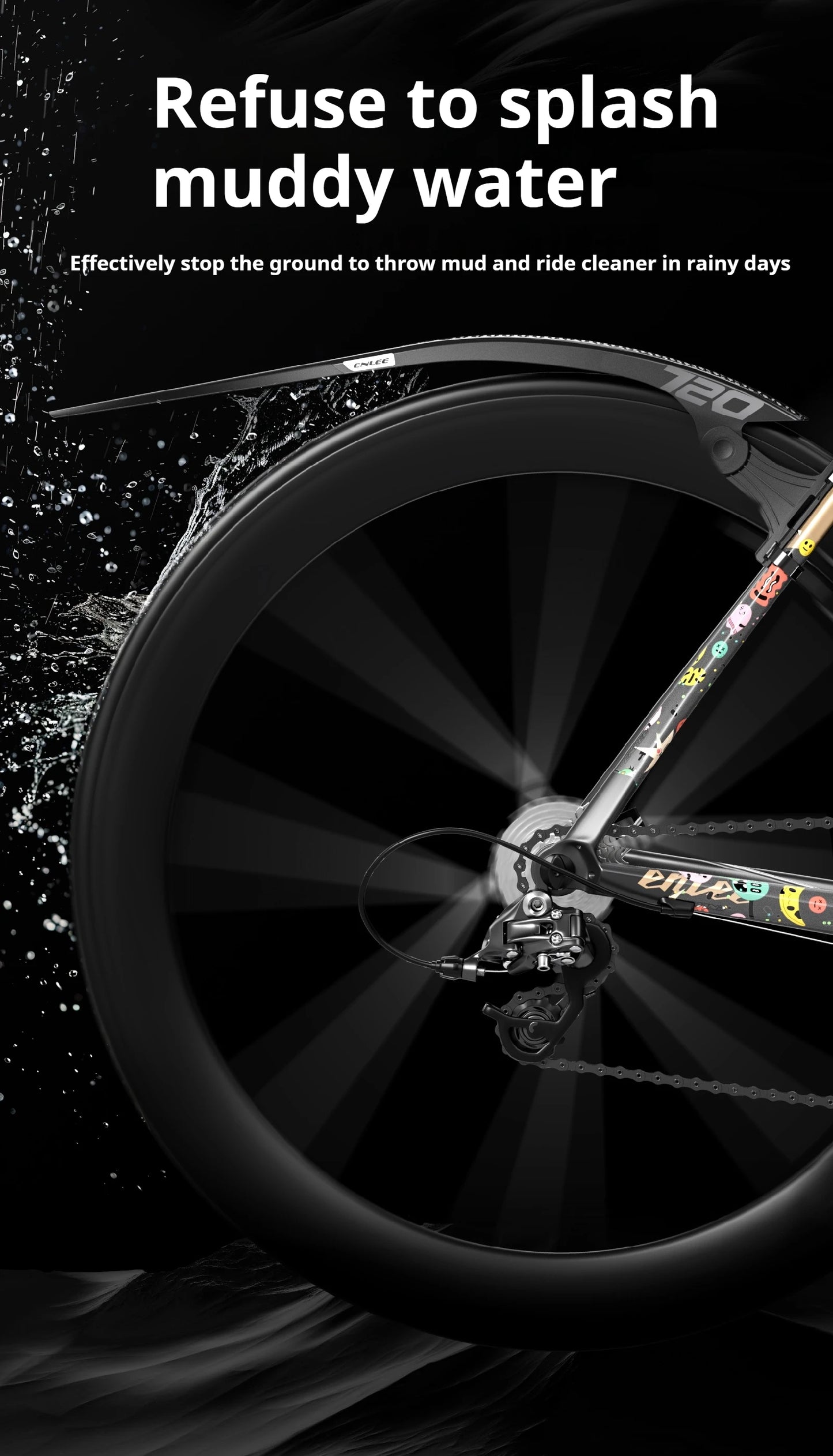 ENLEE Bicycle Fenders Front/Rear Tire Wheel Fenders Mudguard MTB Mountain Bike Road Cycling Fix Gear Accessories
