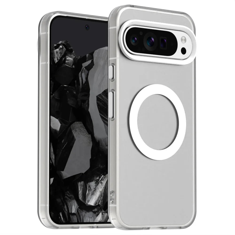 Matte Clear Magnetic Wireless Charging Armor Magsafe Case For Google Pixel 9 8 Pro XL 8A Military Shockproof Candy Color Frosted