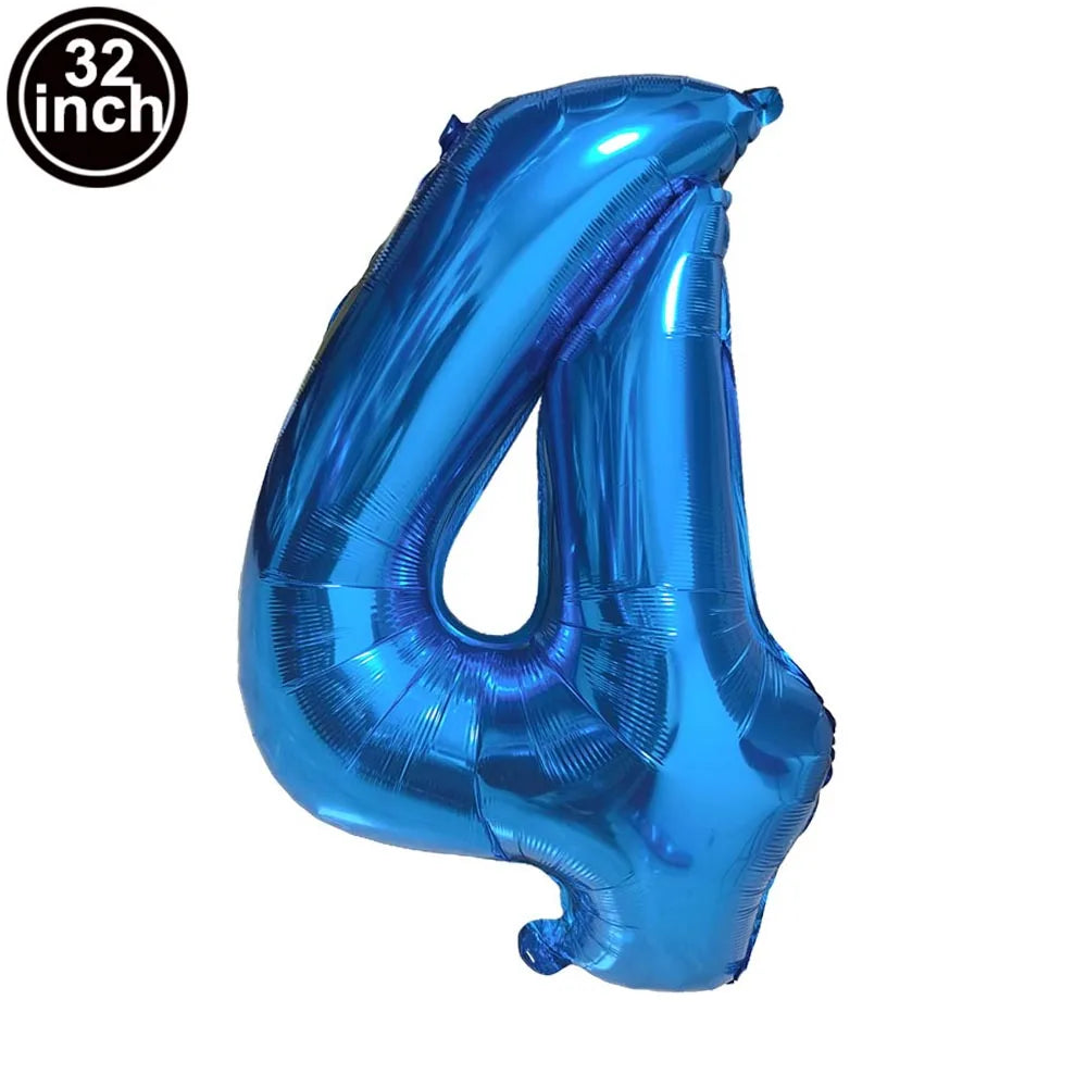 Multi Color Large Numbers 6 Balloon 32Inch 1 2 3 4 5 6 7 8 9 Birthday Ball Red Digit Bachelorette Balloons Figure Golob Balloons