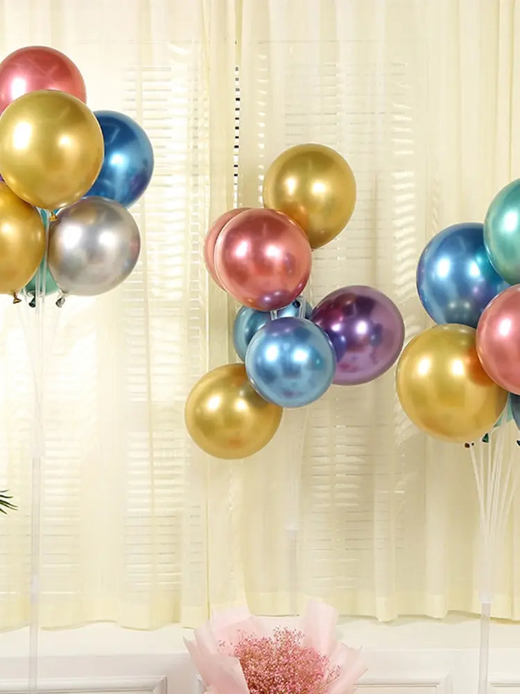 50pcs 10inch Metallic Latex Balloons Gold Silver Chrome Ballon Wedding Decorations Globos Birthday Party Supplies