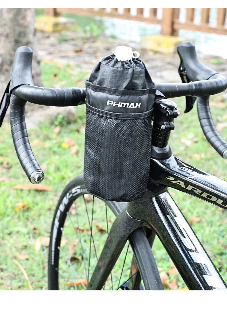 PHMAX Bike Bottle Holder Cycling Water Bottle Carrier Pouch Insulated Kettle MTB Road Bicycle Handlebar Bag Accessories