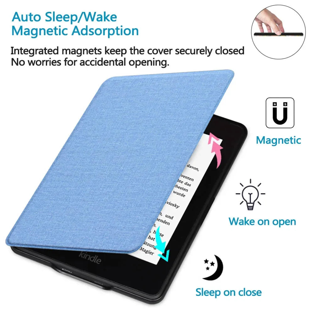 For Kindle 11th Generation 2024 Case 6'' with Hand Strap Kindle 6 inch Case Ebook C2V2L3 Auto Wake Sleep Cover PU Leather Funda