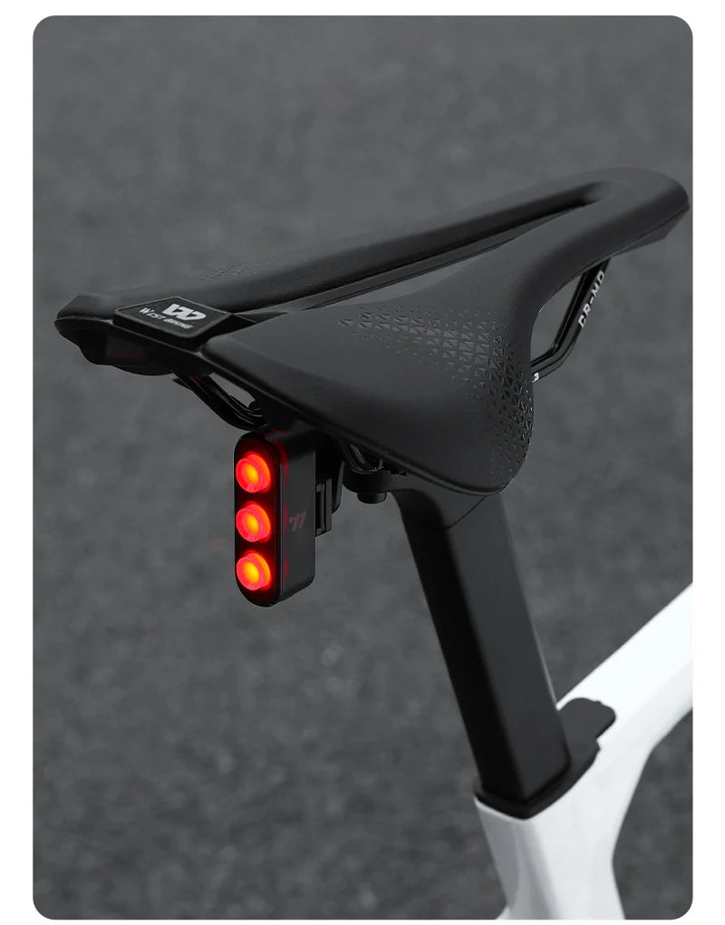 WEST BIKING Waterproof Bike Tail Light Smart Brake Sensing Rechargeable LED Cycling Rear Light Night Warning Bicycle Accessories