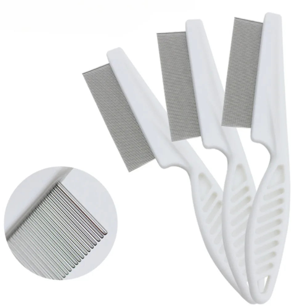 Pet Hair Shedding Comb Stainless Steel Flea Comb for Cat Dog Pet Comfort Flea Hair Grooming Comb Pet Cleaning Supplies 