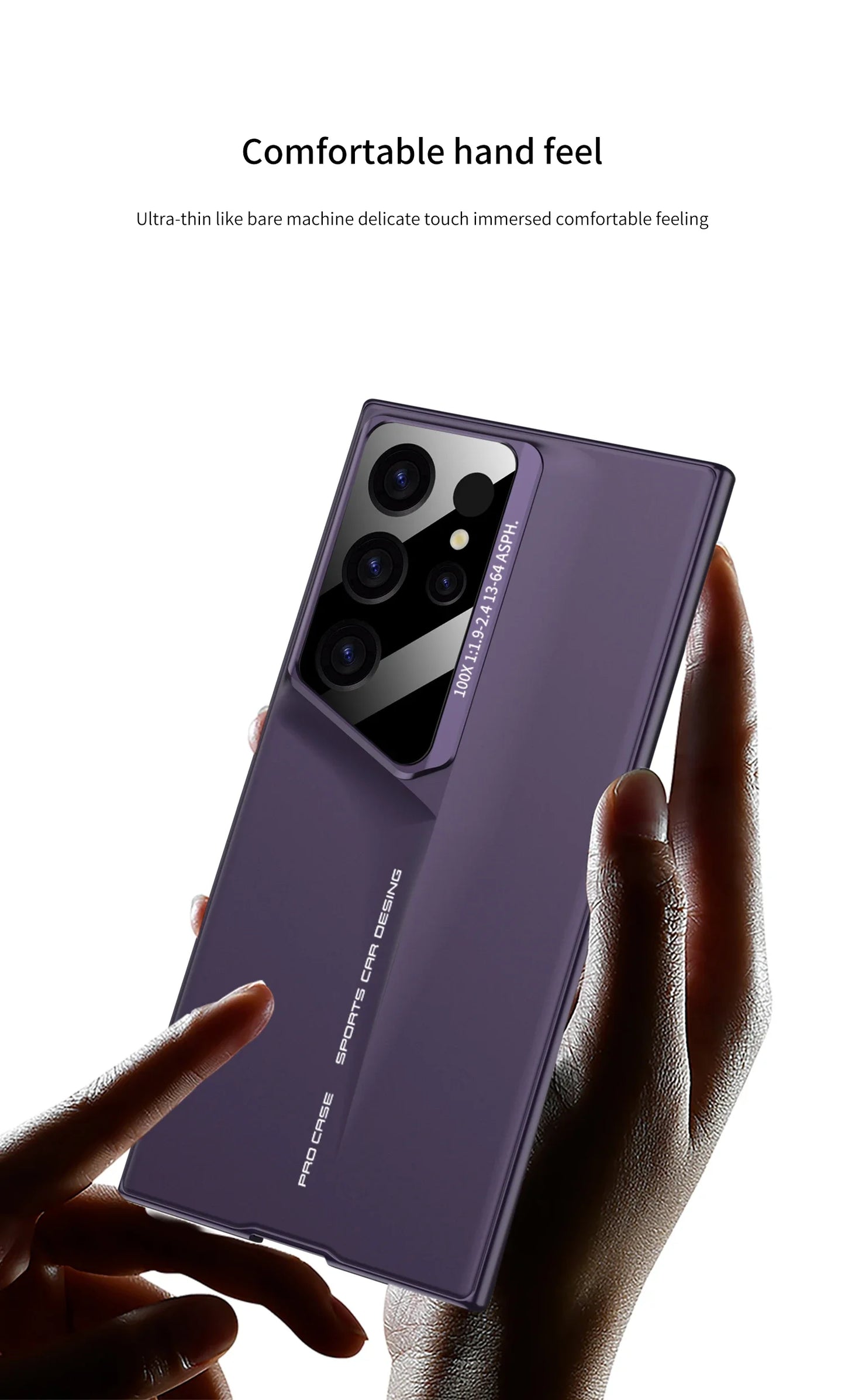 Ultrathin Blade Mecha Hard PC Matte Phone Case For Samsung Galaxy S24 S23 S22 S25 Ultra Lens Protection Frosted Shockproof Cover