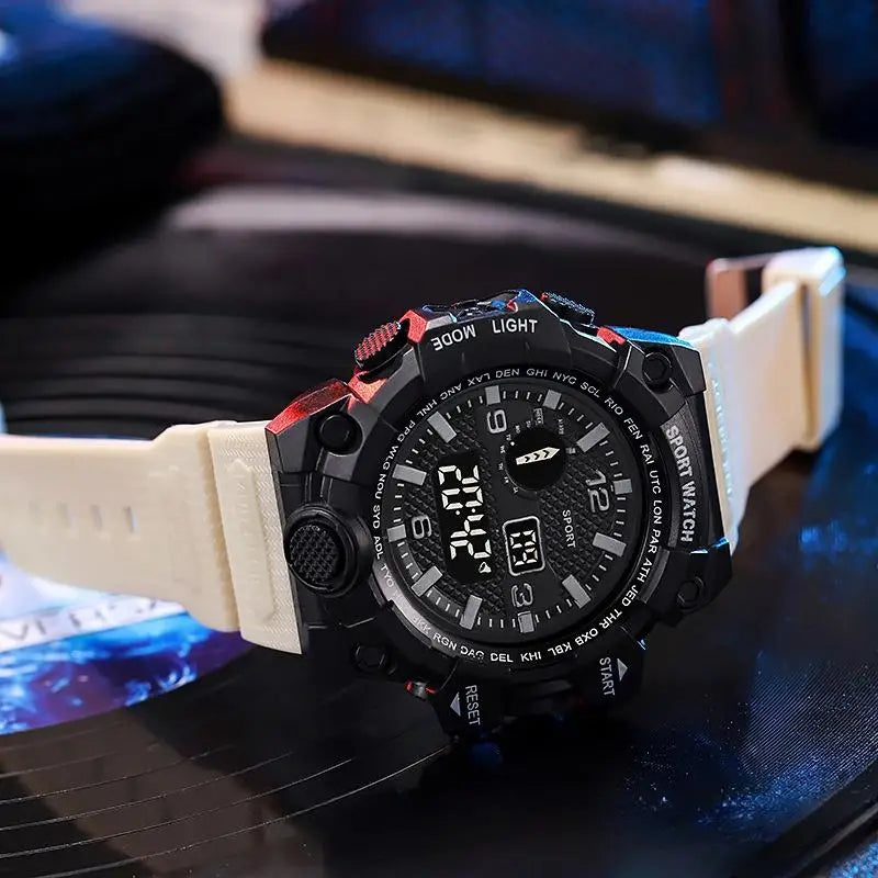 YIKAZE Sports Watch Men's LED Digital Watches Multifunction Military Waterproof Fitness Electronic Watch For Man