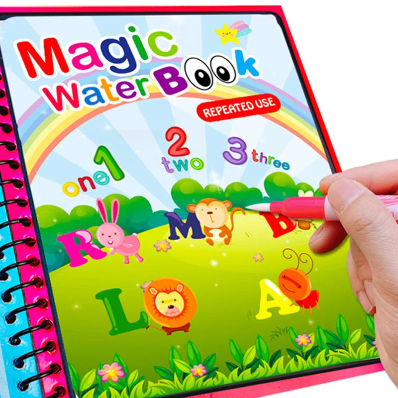 Montessori Toys Reusable Coloring Book Magic Water Drawing Book Painting Drawing Toys Sensory Early Education Toys for Children