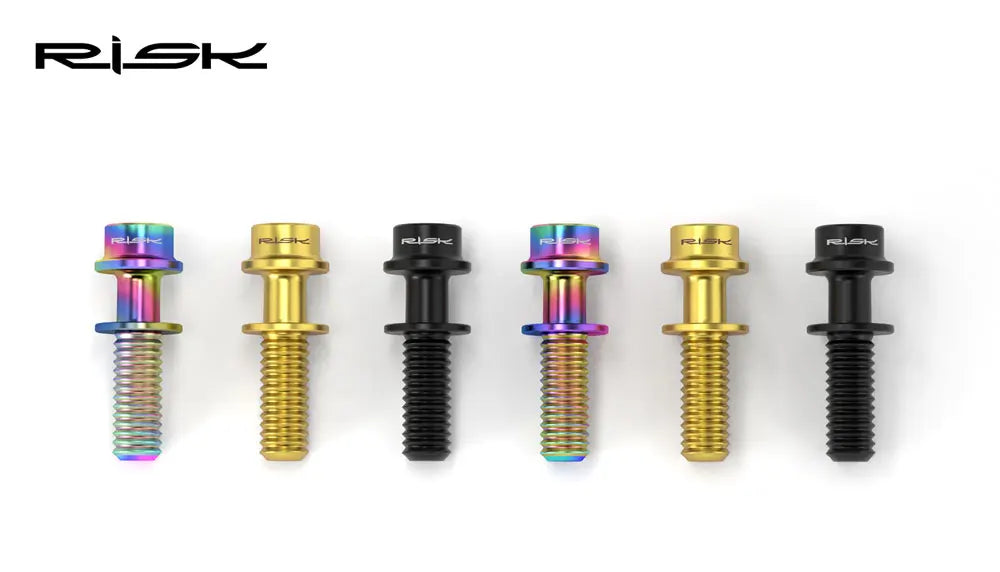 6pcs/bag RISK Bike Stem Bolts Bicycle Handlebar Fixing Screws Titanium Alloy M5x16 M5x18 M5X20 Wish Washers Hex Socket Head