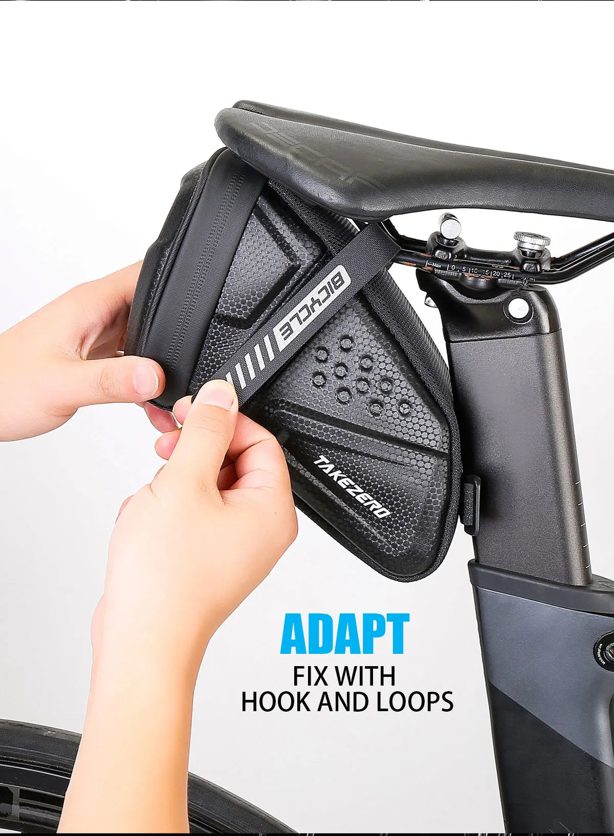 TAKEZERO TZ07 Bicycle Tail Bag Saddle Bag Mountain Bike EVA Hard Shell Road Bike Rear Bag Riding Equipment Accessories