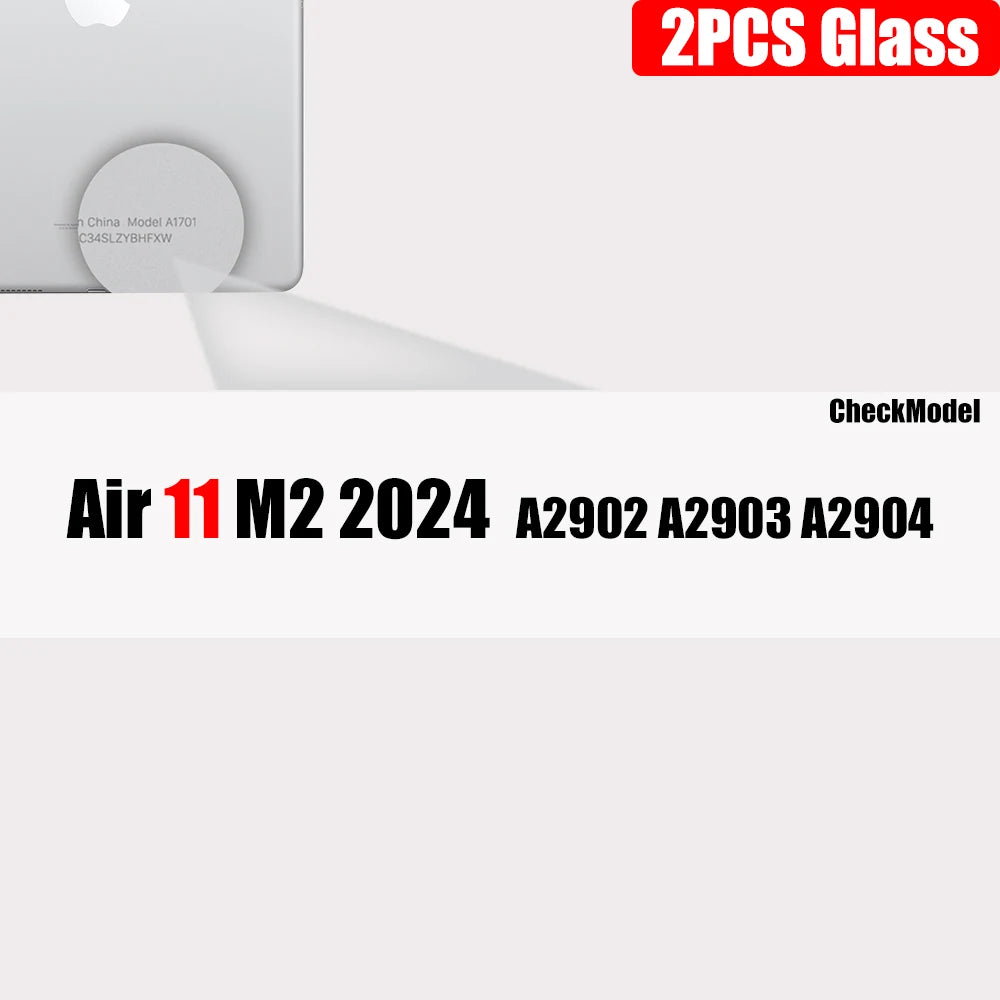 2pcs Clear Tempered Glass For Ipad 9 8 7 6 5 9th Generation 8th 7th 6th Screen Protector For Ipad Pro 11 10.5 9.7 Air 5 4 Mini 6