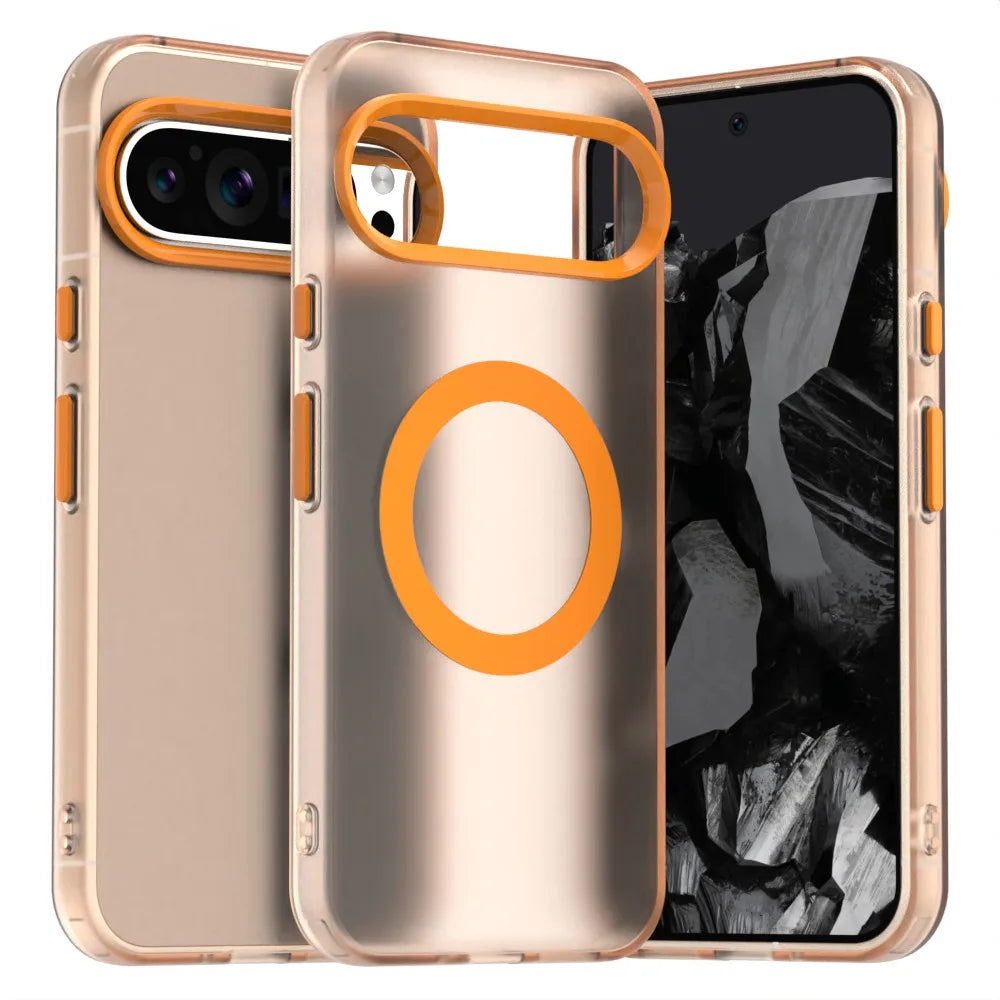 Matte Clear Magnetic Wireless Charging Armor Magsafe Case For Google Pixel 9 8 Pro XL 8A Military Shockproof Candy Color Frosted