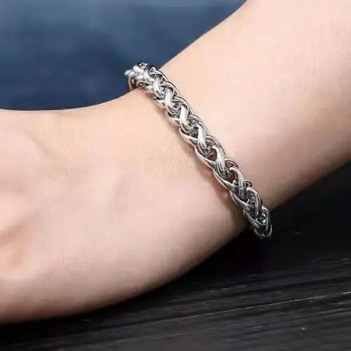 316L Stainless Steel Cuban Chain Bracelet for Men Women Figaro Vintage Metal Viking Kpop Pulseras Emo Cute Luxury Jewelry Gift