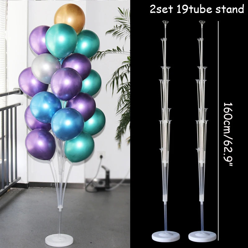 1/2set Adjustable Balloon Stand Metal or Plastic Balloon Column Stand With Bases Balloon Tower Pillar for Graduation Birthday Wedding Party