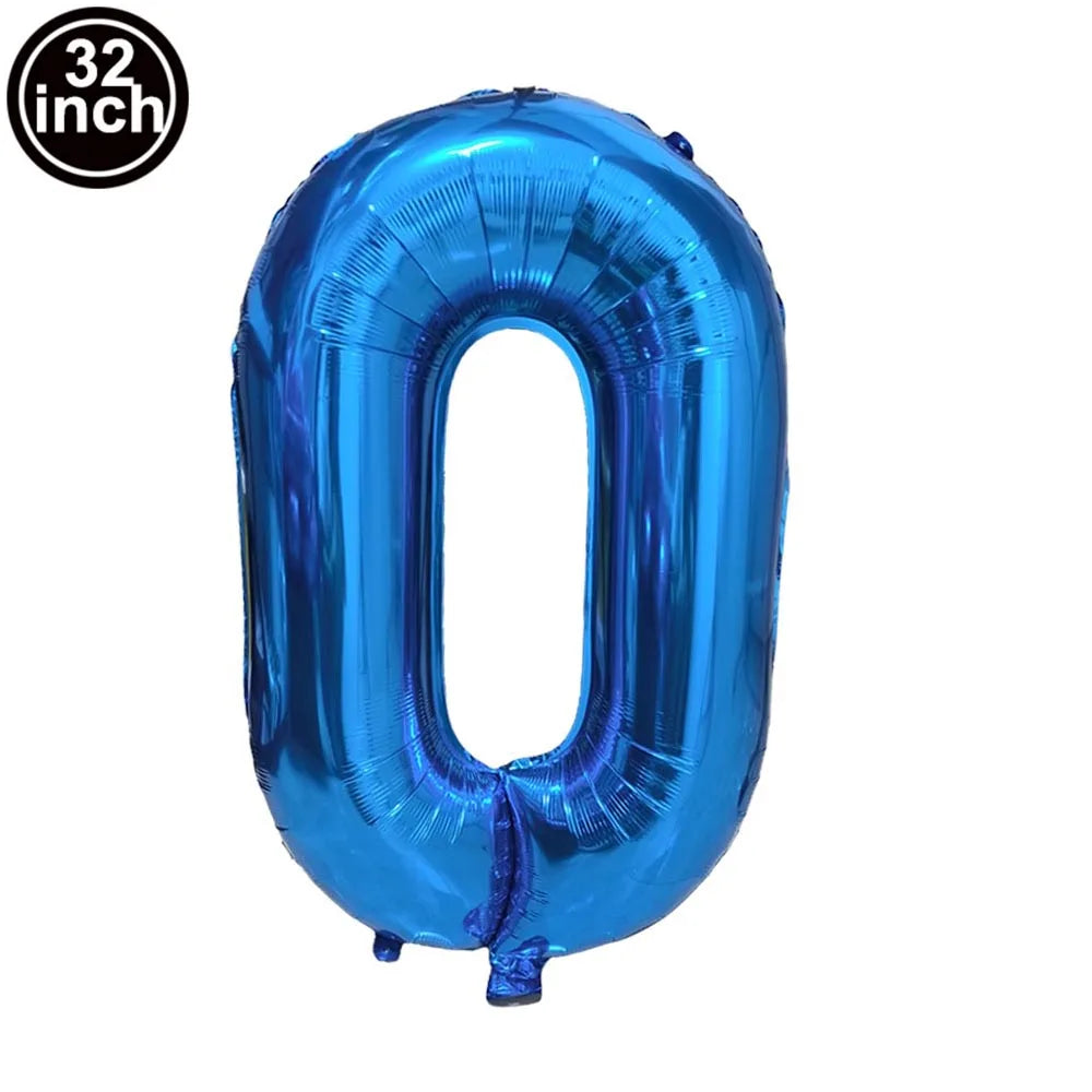 Multi Color Large Numbers 6 Balloon 32Inch 1 2 3 4 5 6 7 8 9 Birthday Ball Red Digit Bachelorette Balloons Figure Golob Balloons