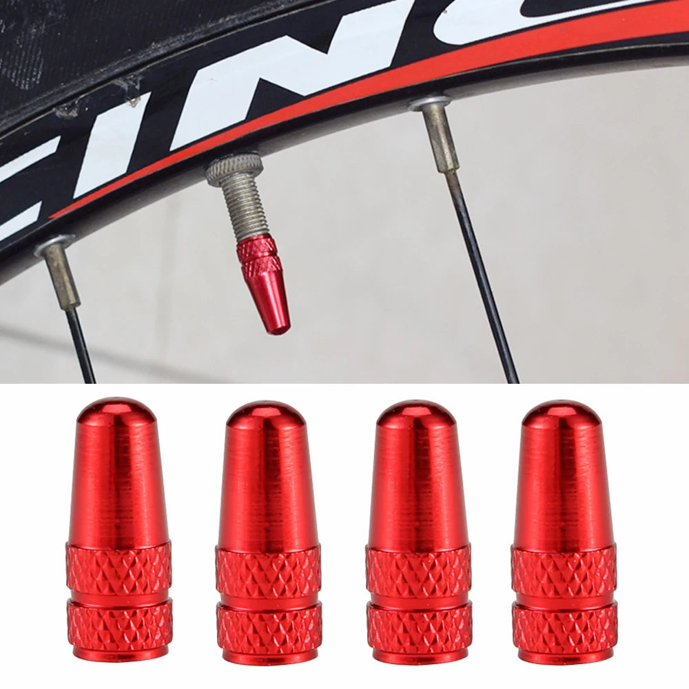 4Pcs/Set Aluminum Alloy Road MTB Track Racing Bike Tube Tyre Bicycle Tire Wheel French Valve cap Presta AIR Valve Caps