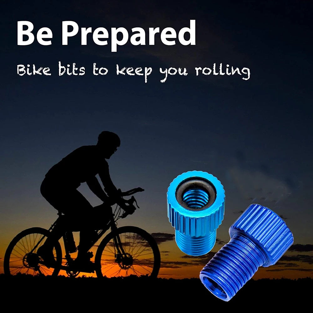 4Pcs Presta Valve Adapter - Convert Presta to Schrader - French/UK to US - Inflate Tire Using Standard Pump or Air Compressor