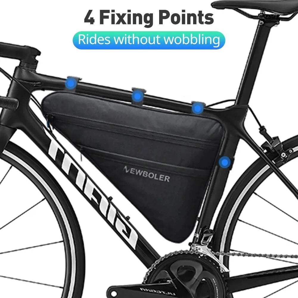NEWBOLER Large Bicycle Triangle Bag Bike Frame Front Tube Bag Waterproof Cycling Bag Pannier Ebike Tool Bag Accessories