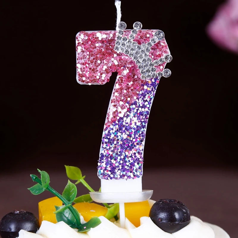 1st Birthday Candle Cake Topper Colours Creative Number 1 Candle Cute Pink Butterfly Digital Candle Birthday Wedding Party Decor