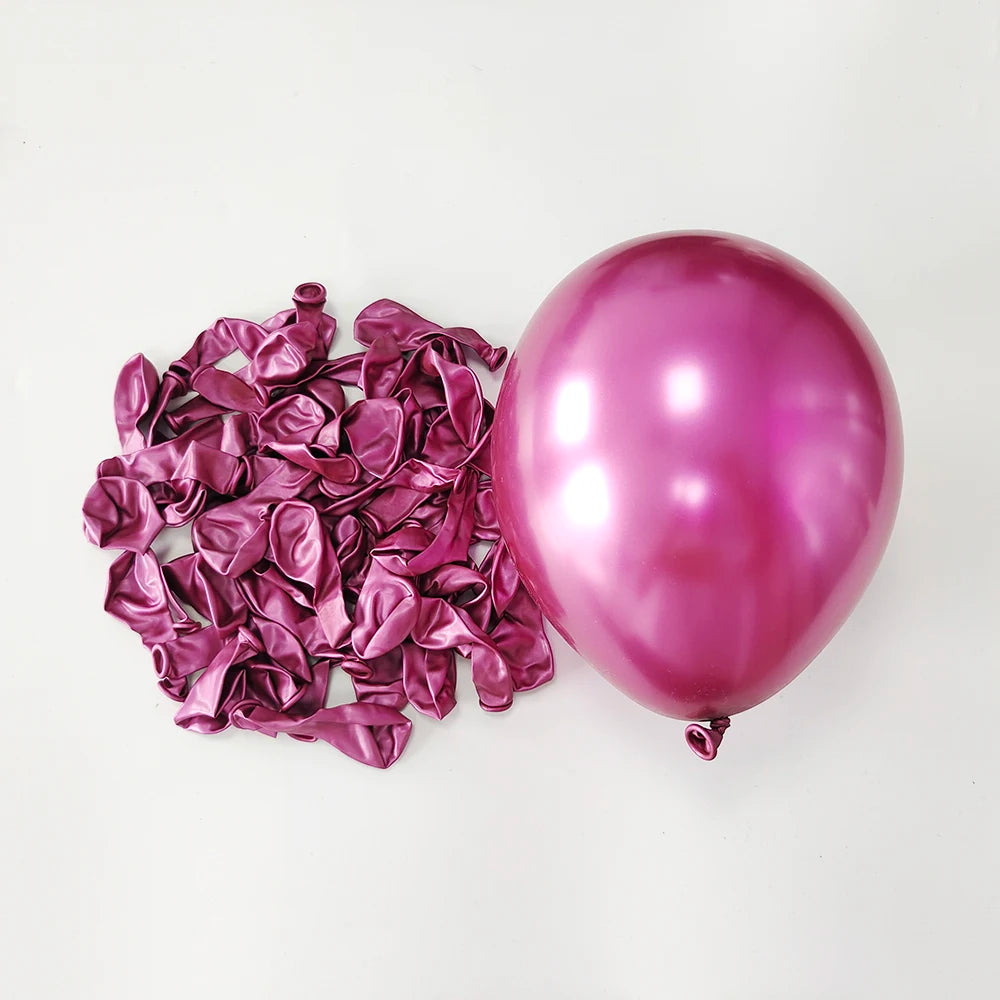 10Inch 10/30/50Pcs Latex Balloon Gold Silver Black Pink Xmax Balloon Wedding Happy Birthday Metallic Chrome Balloon Decoration