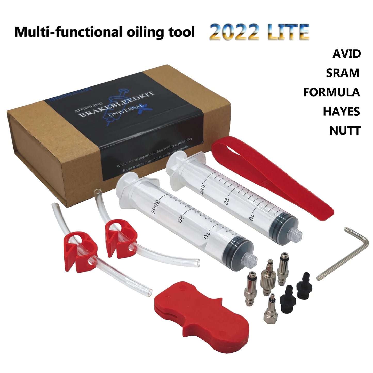 2024 Pro Bicycle Hydraulic Disc Brake Oil Bleed Kit For SHIMANO,SRAM,Avid,Series MTB Road Bike Brake Repair Tools