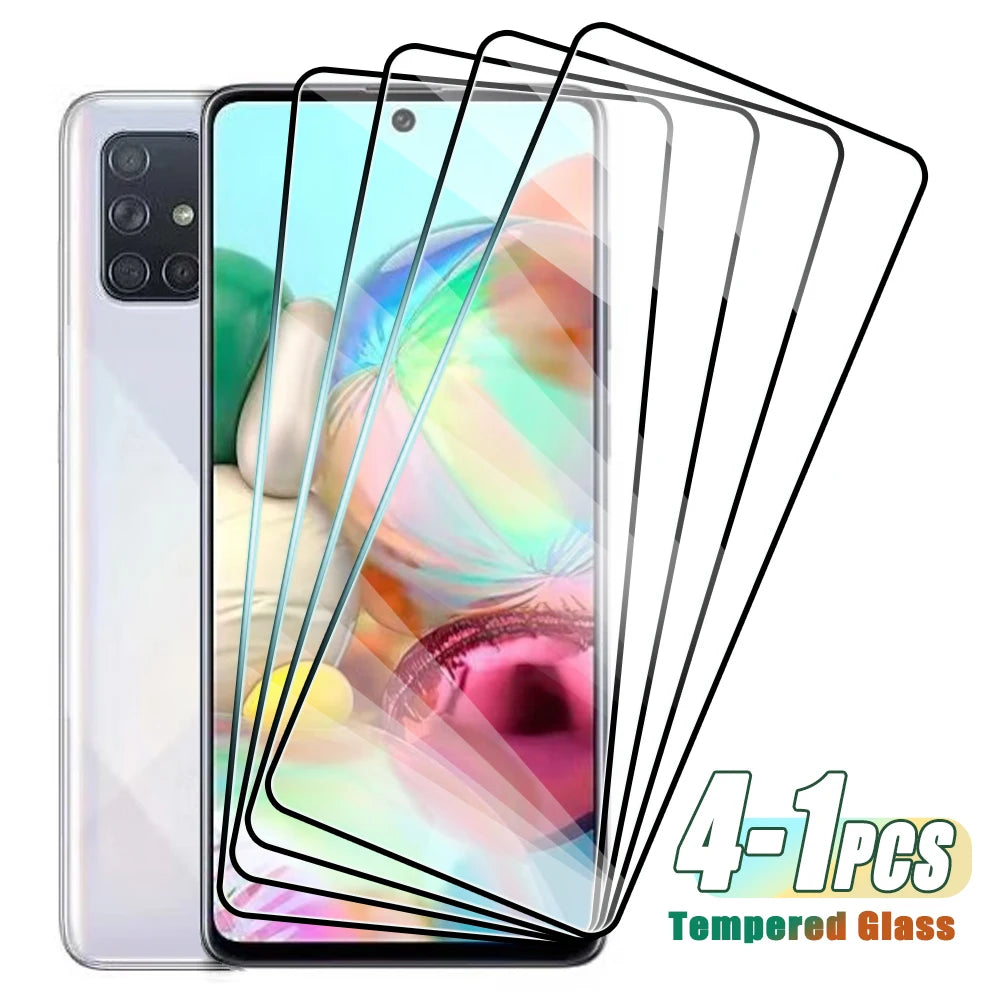 4-1Pcs Tempered Glass For Samsung Galaxy A91 A81 A71 A51 A41 Screen Protector on Samsung A31 A21 A11 A21S
