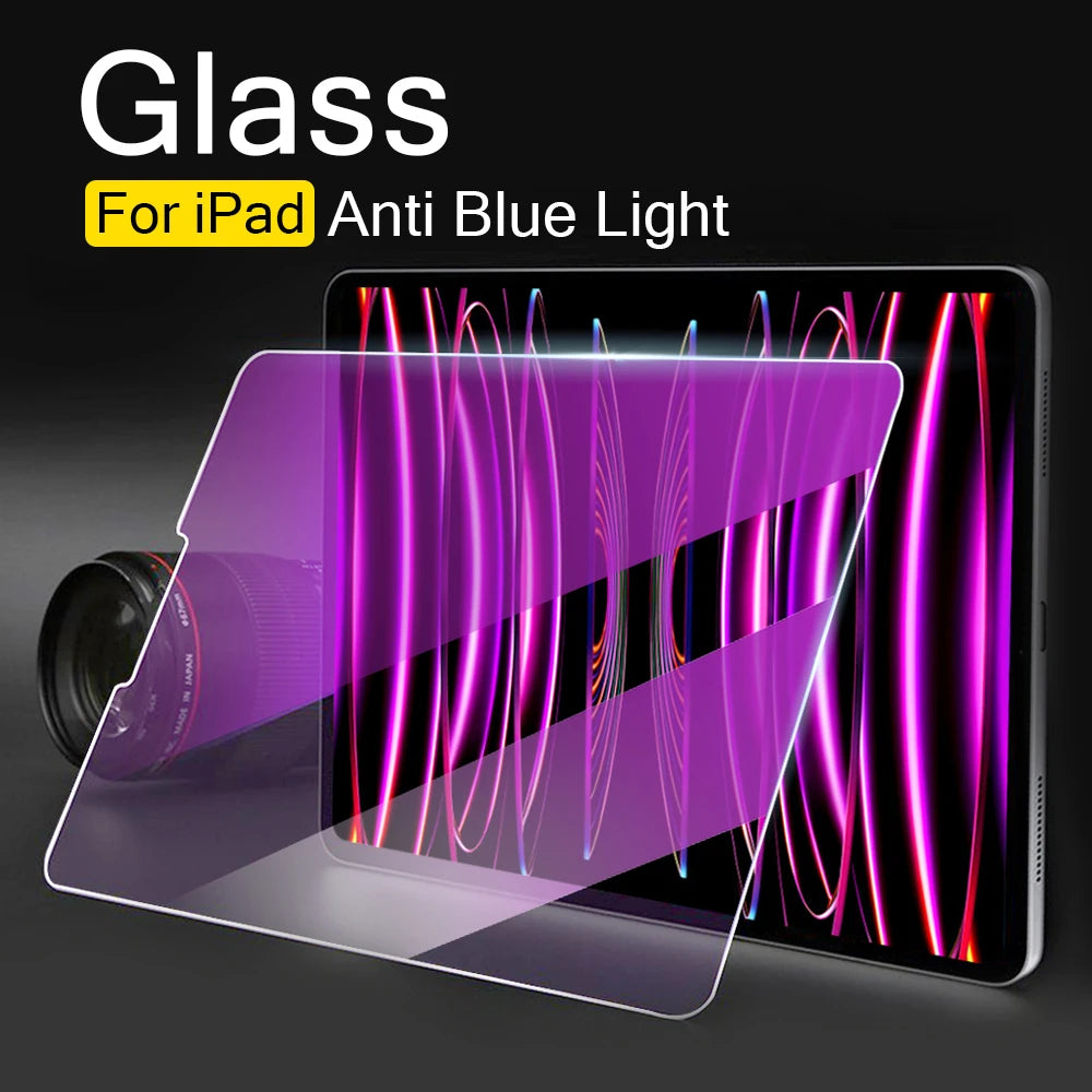 Tempered Glass For Ipad Pro 11 12.9 13 2024 10th 9th Gen Screen Protector For Ipad Air 5 4 Mini 6 10.9 10.2 Film Anti Blue Light