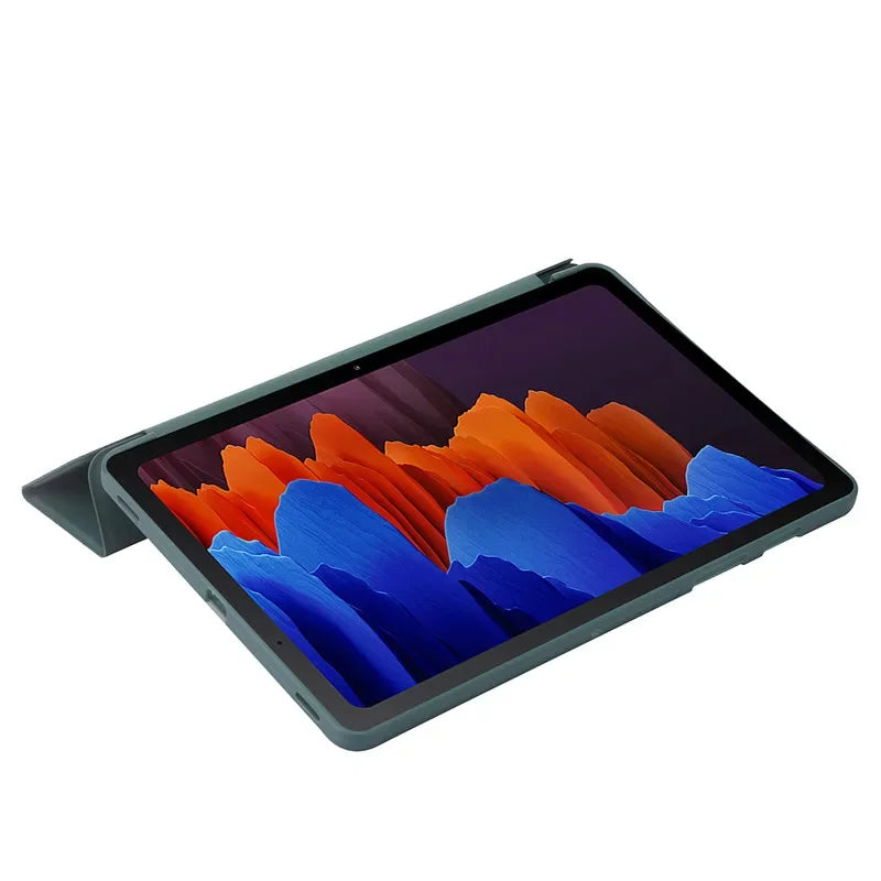 For Samsung Tab A9 Case 8.7" Trifold PU Leaher Soft Back Stand Tablet Coque For Galaxy Tab A9 8.7 inch SM X110 X115 Case Funda