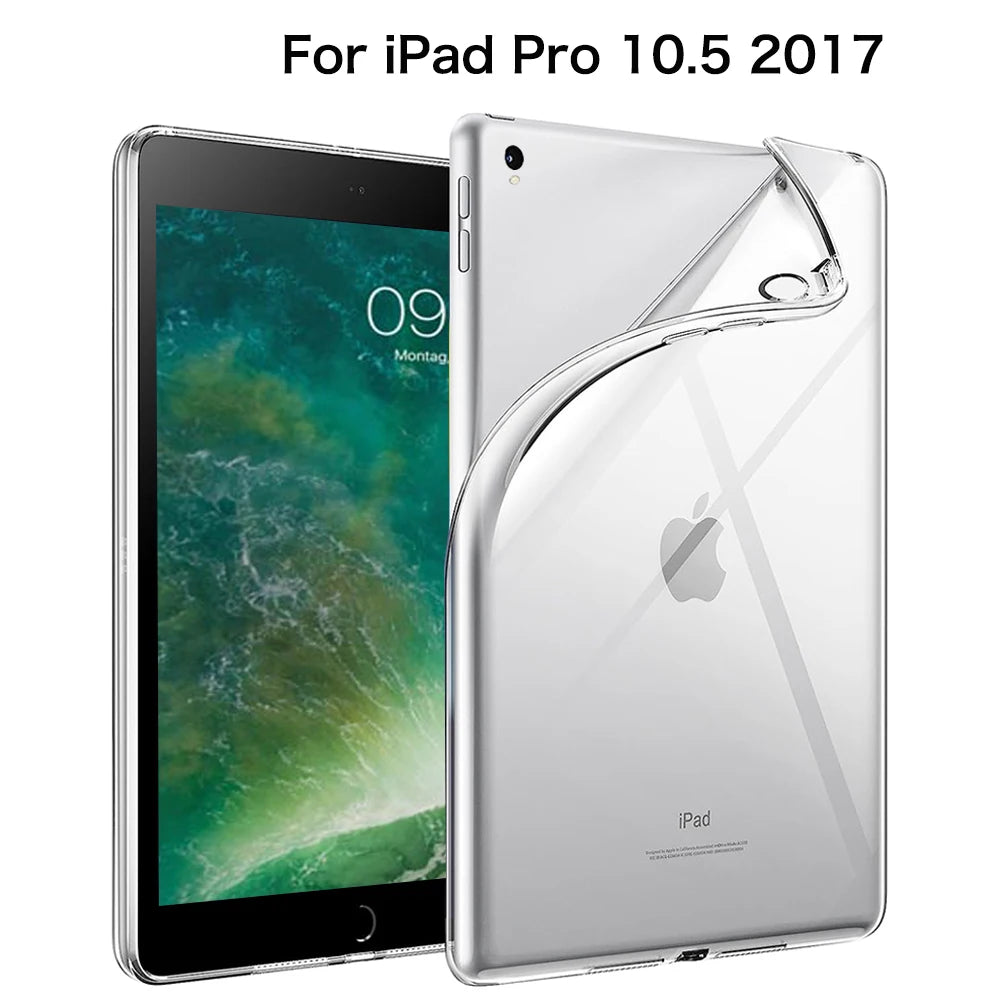 For iPad 10th 10.9 2022 7 8 9th Gen 10.2 Air 5 6 13 Case TPU Silicon Transparent Cover For iPad Pro 9.7 10.5 11 13 Mini 3 4 5 6