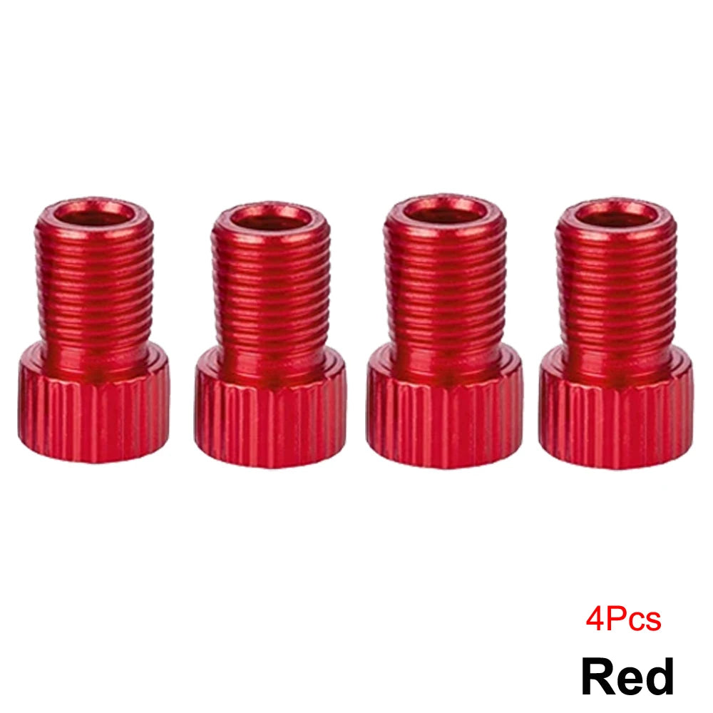4Pcs Presta Valve Adapter - Convert Presta to Schrader - French/UK to US - Inflate Tire Using Standard Pump or Air Compressor