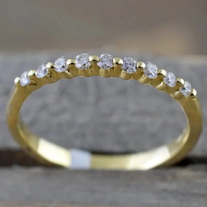 Cubic Zirconia Thin Rings for Women Wedding Engagement Accessories Minimalist Female Rings Statement Jewelry Drop Ship