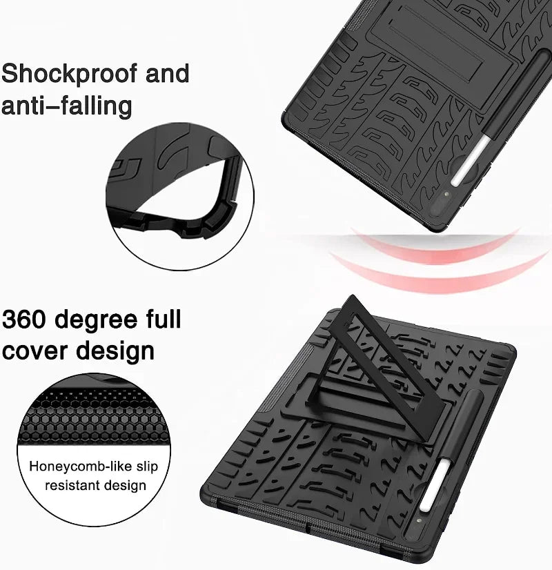 Armor Kickstand Case for Samsung Galaxy Tab S9 A9 Plus 11 12.4 S8 S7 FE A8 10.5 A7 Lite S6 Lite 10.4 Tablet Cover SM-X810 Funda