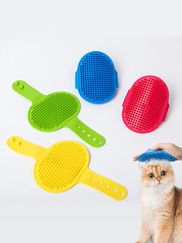 1PC Soft Rubber Dog Brush Comb Cat Bath Brush Rubber Glove Hair Fur Grooming Massage Brush For Dog Cats Pet Bath Supplies