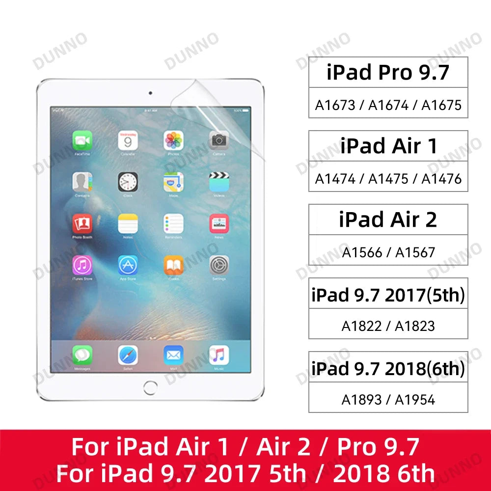 For iPad Air 6 2024 Pro 11/13 M4 Screen Protector Film Paper Feel Matte PET Painting for iPad 7th 8th 9th 10th Generation