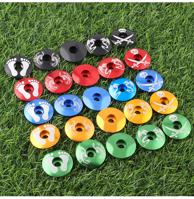MUQZI Mountain Bike Headset Cover Aluminum Alloy Ultra-ligh Bowl Cover Road Bike Fixed Gear Folding Parts Headset top Cap