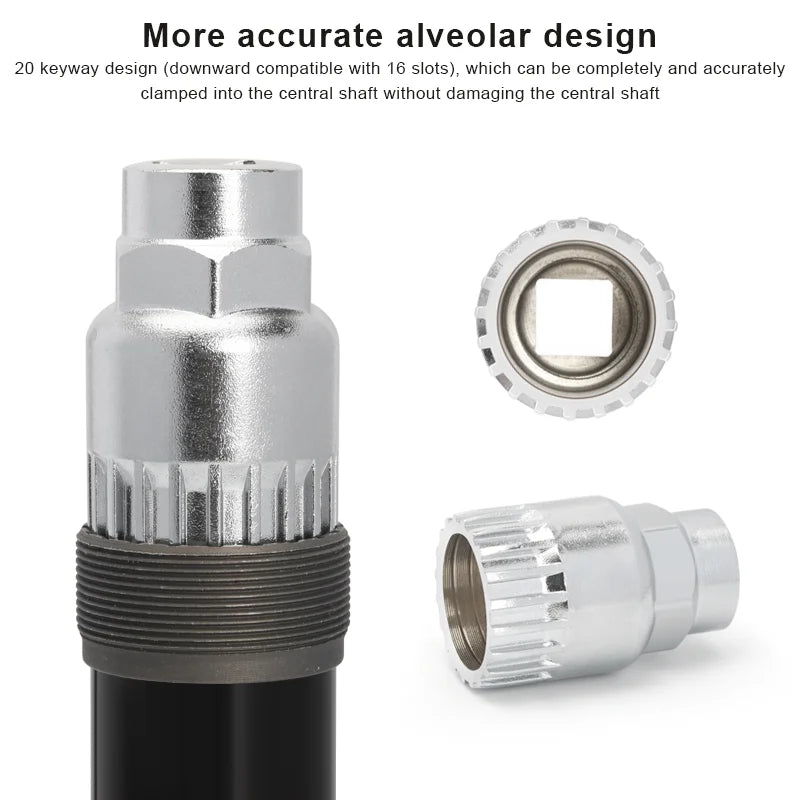 Bicycle Bottom Bracket Removal Socket Cycling Crank Pedal Puller Remover Repair Extractor Bike Universal Removing Tools Parts