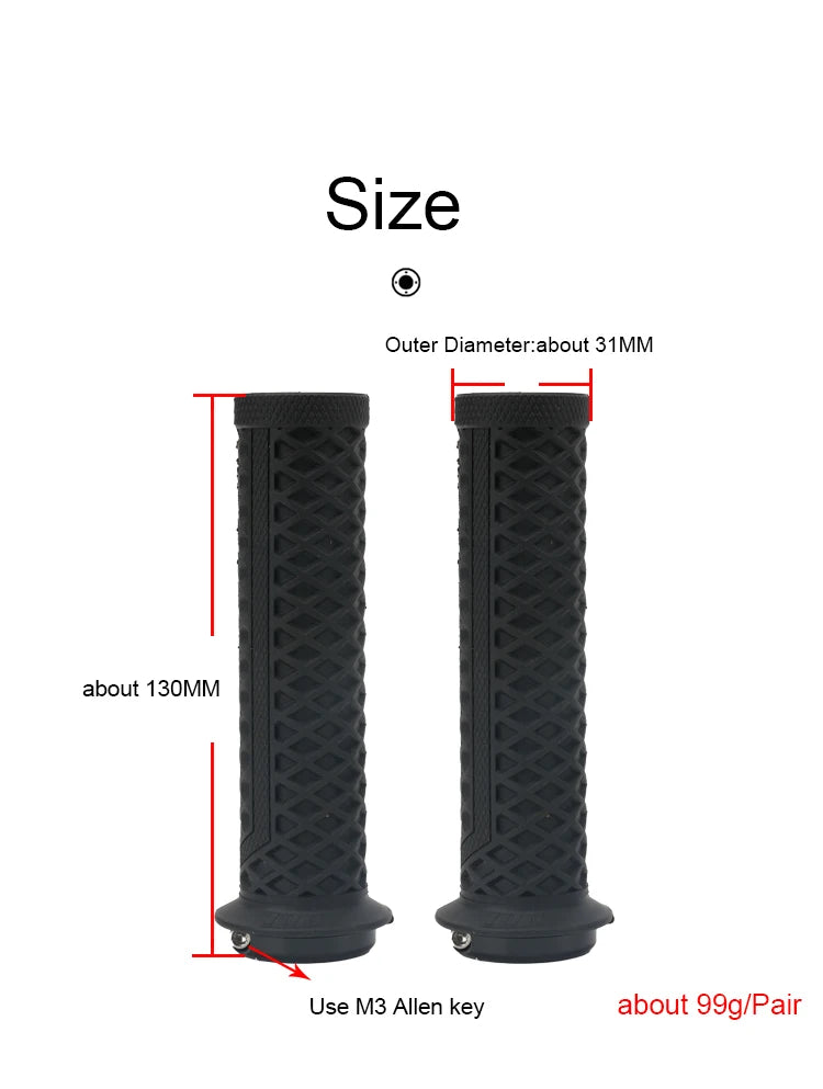 ODI VS-21 MTB Handlebar Grips Silicone Lock-On Bicycle Cover Updated Waffle Pattern Anti-slip Shock Absorption Handle Parts