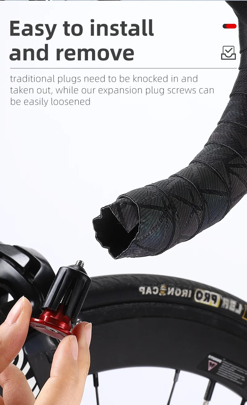 WEST BIKING MTB Road Bike Handlebar End Plugs Aluminum Alloy Handle Bar End Cap BMX Bike Grip Multi-color Cover Bicycle Accessor